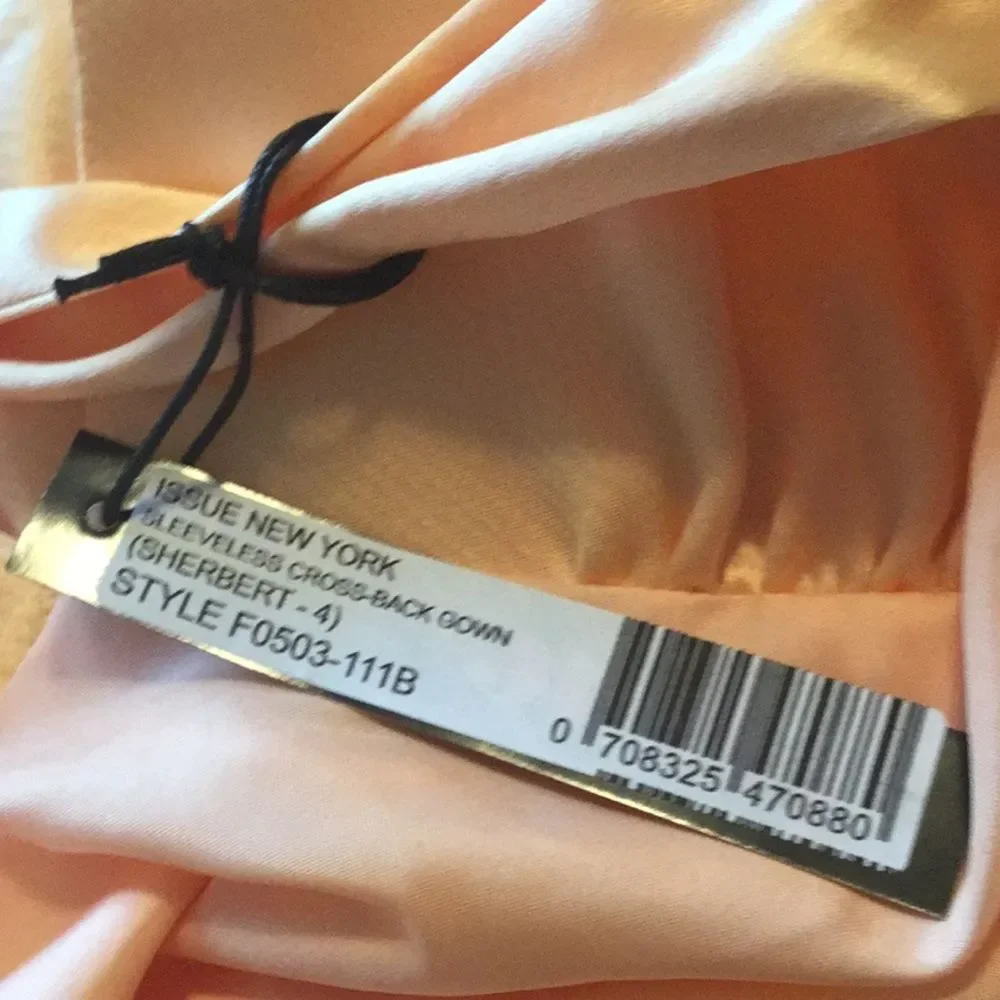 Issue NY Sleeveless Criss-Cross Open-Back Long Coral - Picture 11 of 12